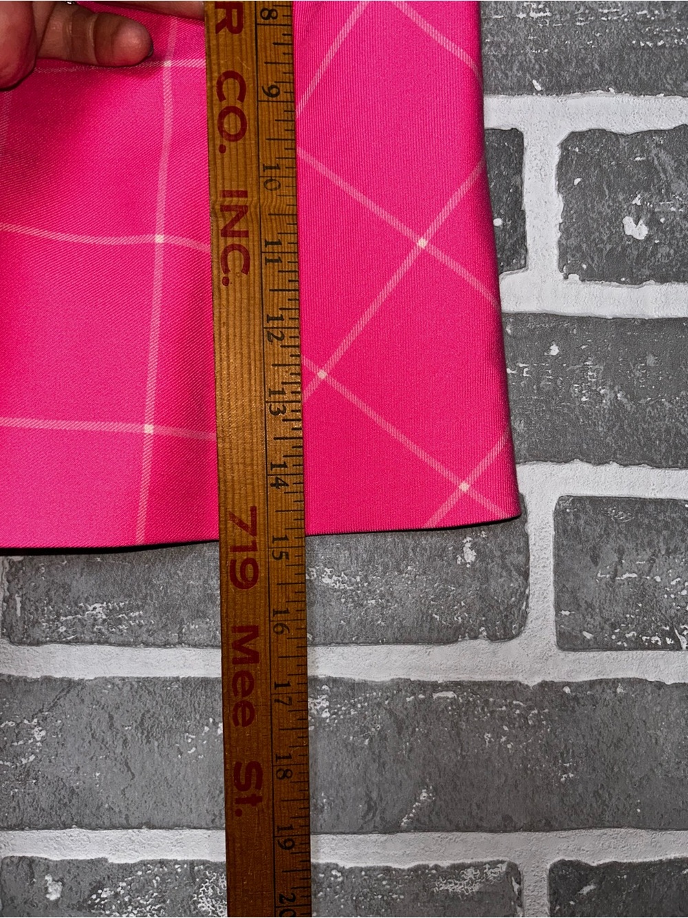 Trina Turk Pink Strapless Bustier Top Windowpane Plaid Barbiecore - Picture 5 of 7